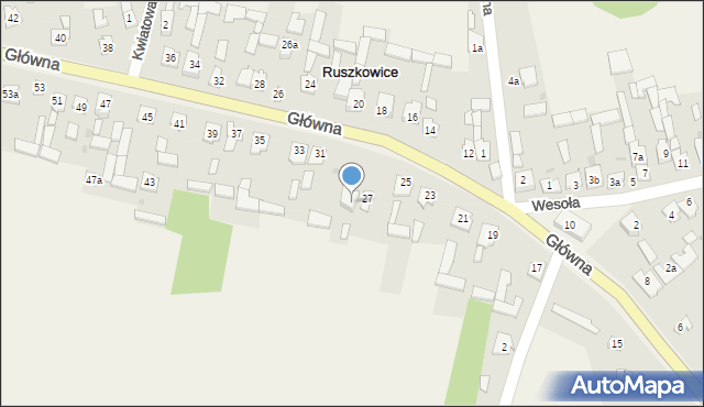 Ruszkowice, Główna, 29, mapa Ruszkowice