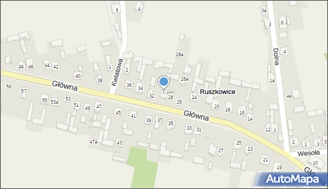 Ruszkowice, Główna, 30, mapa Ruszkowice