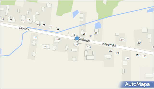 Rybna, Główna, 106, mapa Rybna