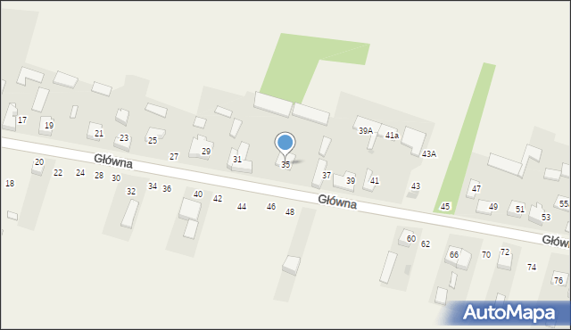 Rybna, Główna, 35, mapa Rybna