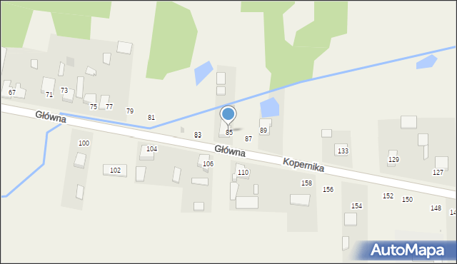 Rybna, Główna, 85, mapa Rybna