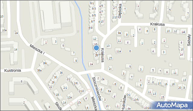 Rzeszów, Głęboka, 26, mapa Rzeszów