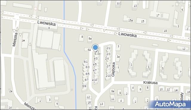 Rzeszów, Głęboka, 4/2, mapa Rzeszów