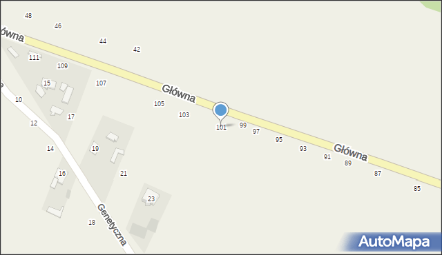 Sady, Główna, 101, mapa Sady