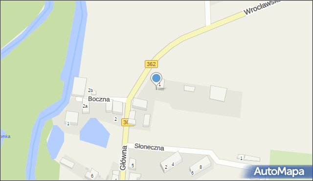 Samotwór, Główna, 1a, mapa Samotwór