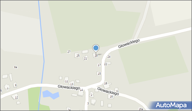 Sejny, Głowackiego, 19, mapa Sejny