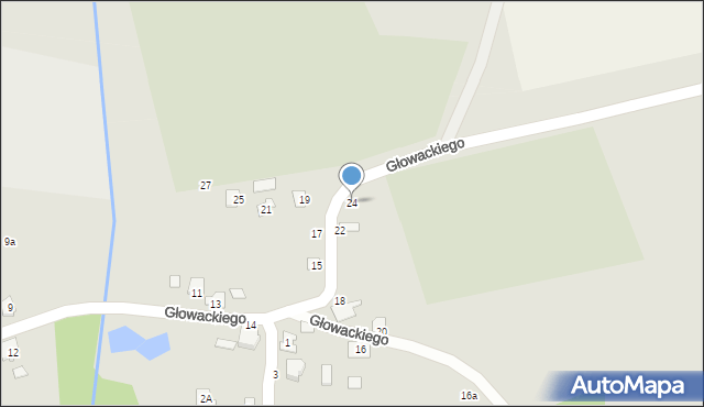 Sejny, Głowackiego, 24, mapa Sejny