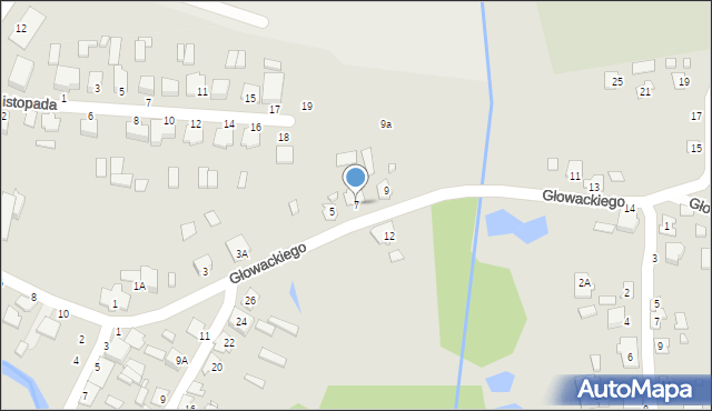 Sejny, Głowackiego, 7, mapa Sejny