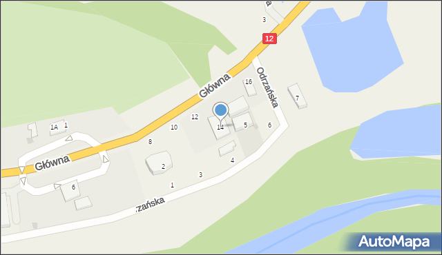 Serby, Główna, 14, mapa Serby