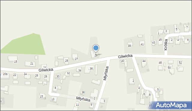 Siedliska, Gliwicka, 29, mapa Siedliska