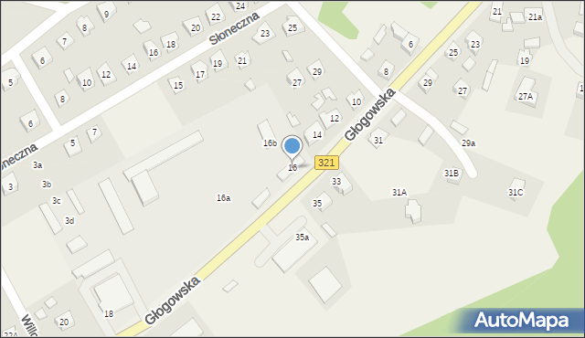 Siedlisko, Głogowska, 16, mapa Siedlisko
