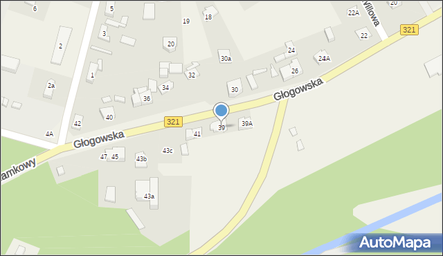 Siedlisko, Głogowska, 39, mapa Siedlisko