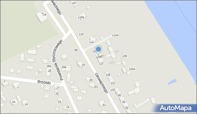 Siemiatycze, Głowackiego Bartosza, 110A, mapa Siemiatycze
