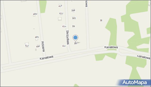 Sikory, Główna, 39v, mapa Sikory