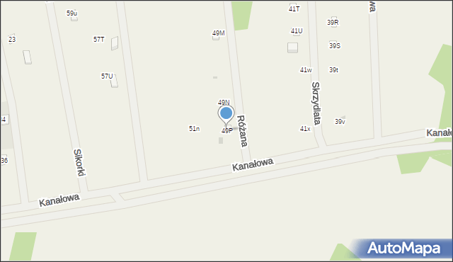 Sikory, Główna, 49P, mapa Sikory