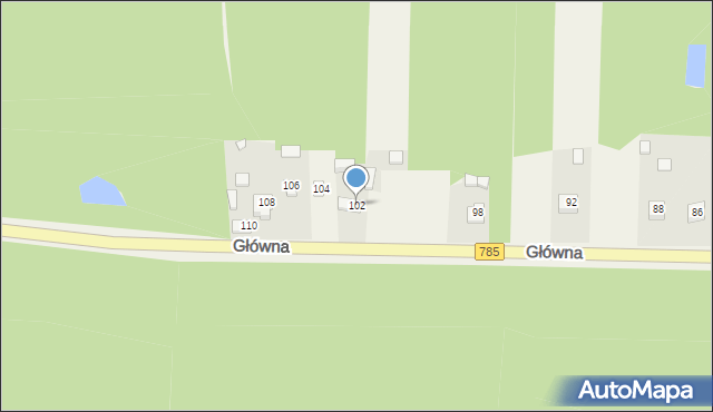 Silniczka, Główna, 102, mapa Silniczka