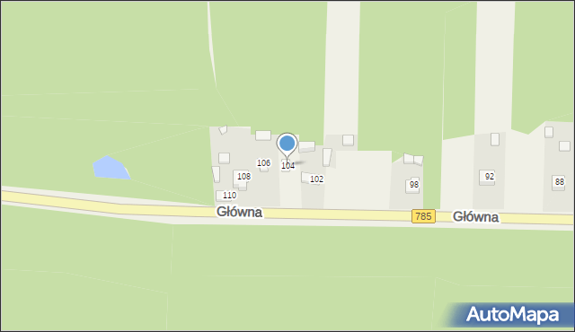 Silniczka, Główna, 104, mapa Silniczka