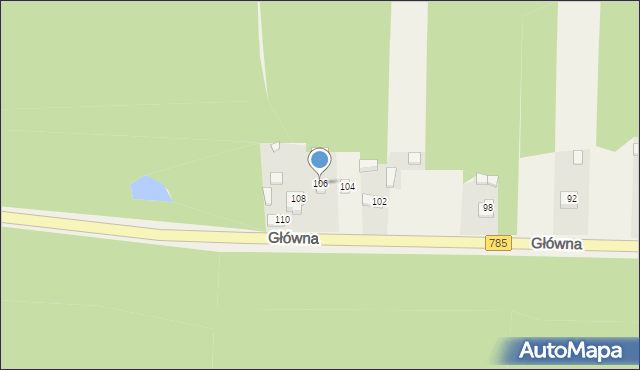 Silniczka, Główna, 106, mapa Silniczka