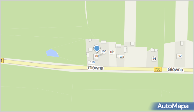 Silniczka, Główna, 108, mapa Silniczka