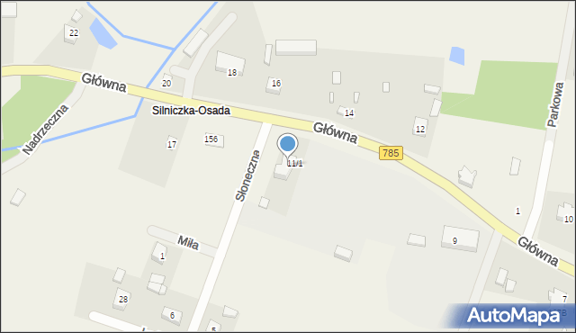 Silniczka, Główna, 11/2, mapa Silniczka