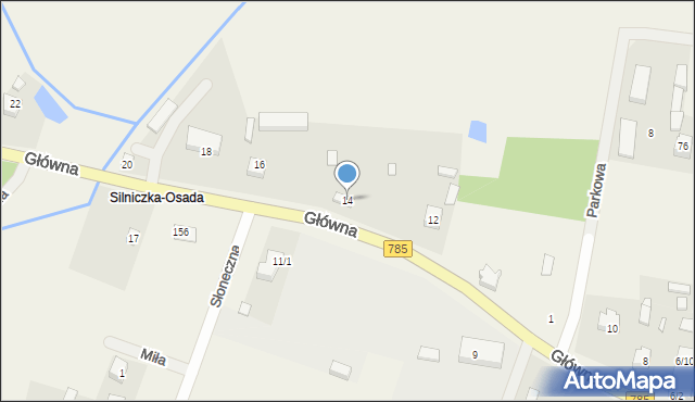 Silniczka, Główna, 14, mapa Silniczka