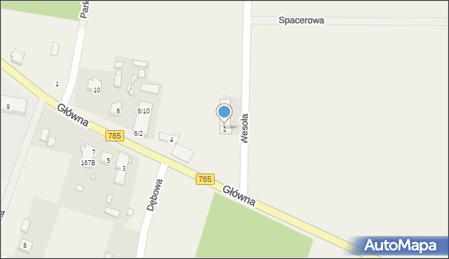 Silniczka, Główna, 2, mapa Silniczka