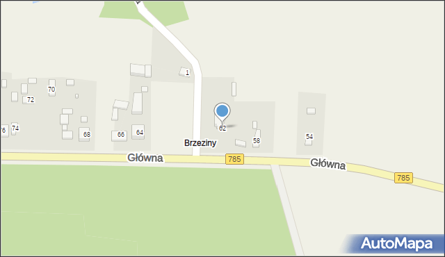 Silniczka, Główna, 62, mapa Silniczka