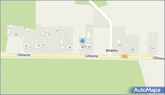 Silniczka, Główna, 66, mapa Silniczka