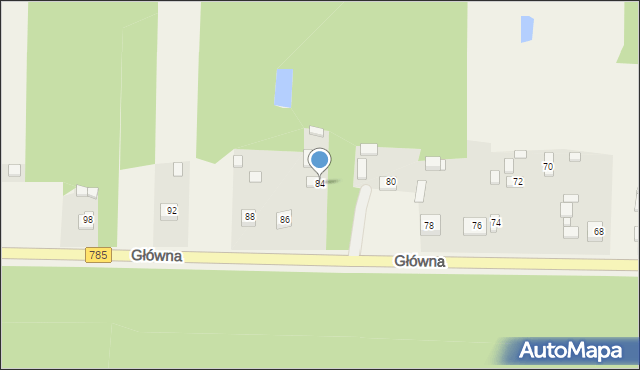 Silniczka, Główna, 84, mapa Silniczka