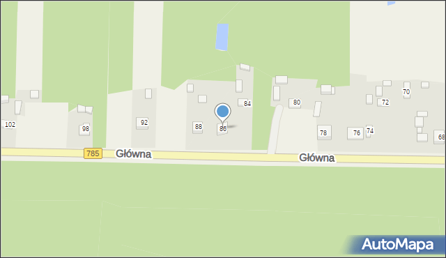 Silniczka, Główna, 86, mapa Silniczka