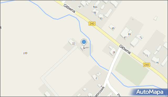 Silno, Główna, 24, mapa Silno