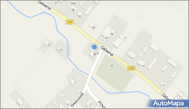 Silno, Główna, 26, mapa Silno