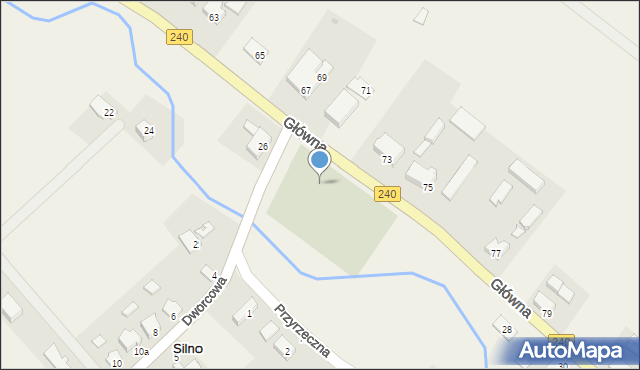 Silno, Główna, 28, mapa Silno