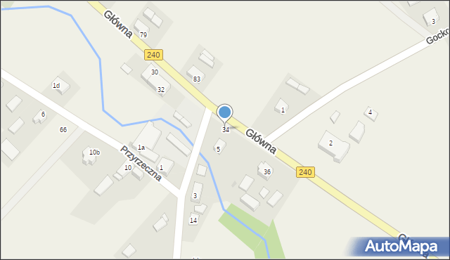 Silno, Główna, 34, mapa Silno