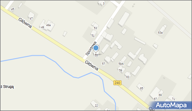 Silno, Główna, 55, mapa Silno