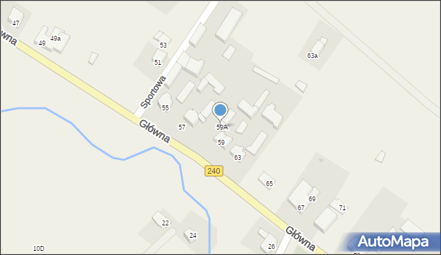 Silno, Główna, 59A, mapa Silno