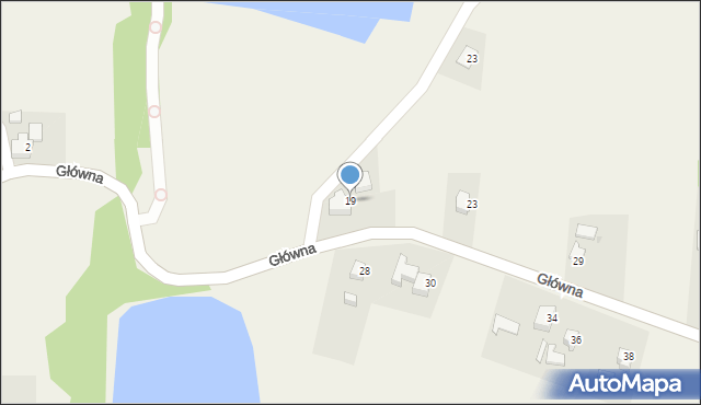 Simoradz, Główna, 19, mapa Simoradz