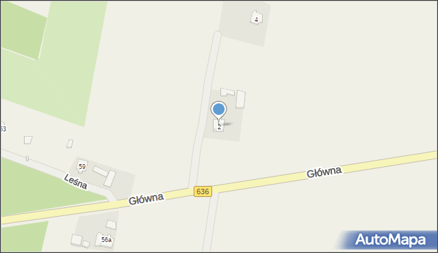 Sitne, Główna, 2, mapa Sitne