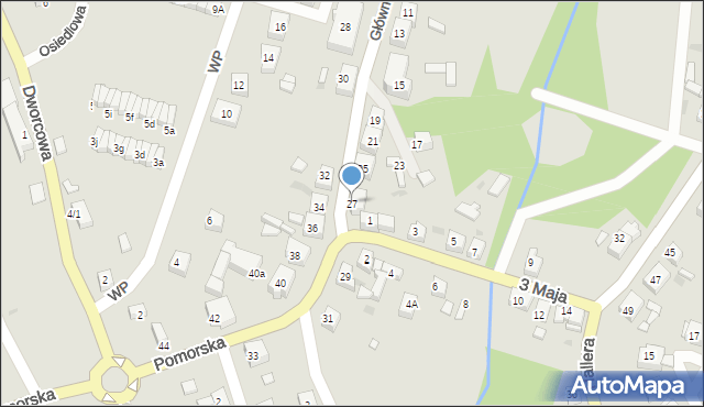 Skórcz, Główna, 27, mapa Skórcz