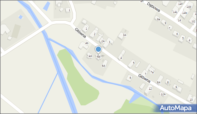 Ślęza, Główna, 5A, mapa Ślęza