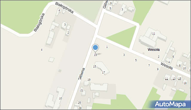 Smardzewice, Główna, 13, mapa Smardzewice