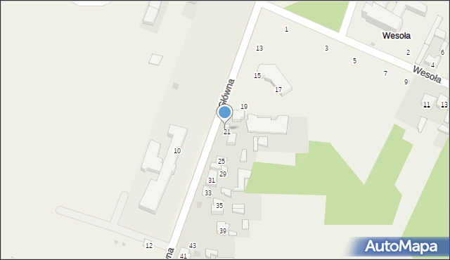 Smardzewice, Główna, 21a, mapa Smardzewice