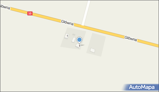 Śmielin, Główna, 8, mapa Śmielin