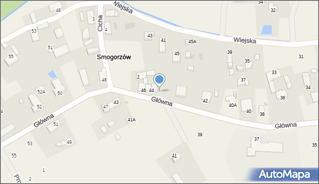 Smogorzów, Główna, 44A, mapa Smogorzów