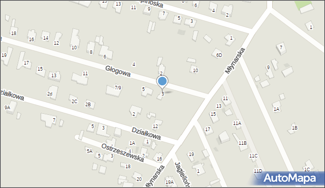 Sochaczew, Głogowa, 3, mapa Sochaczew