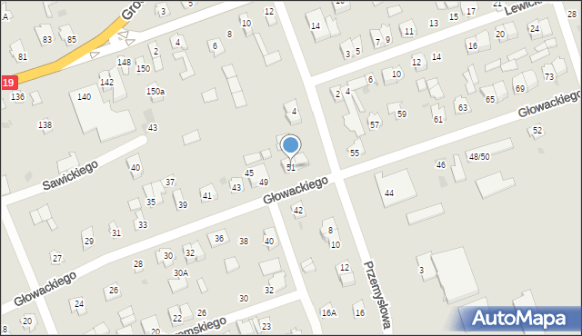 Sokółka, Głowackiego Bartosza, 51, mapa Sokółka