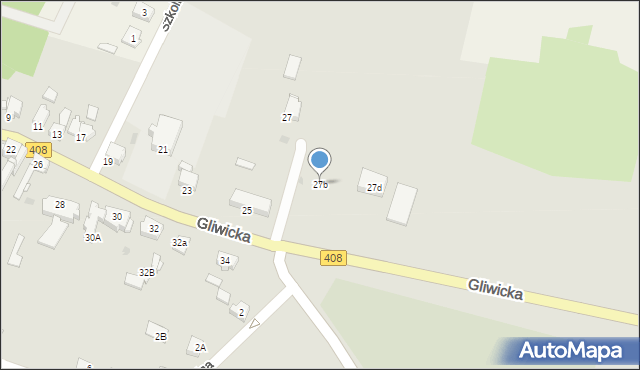 Sośnicowice, Gliwicka, 27b, mapa Sośnicowice