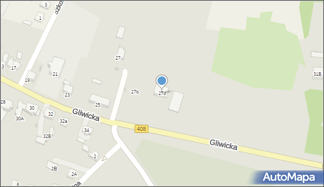 Sośnicowice, Gliwicka, 27d, mapa Sośnicowice