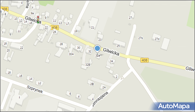 Sośnicowice, Gliwicka, 32a, mapa Sośnicowice