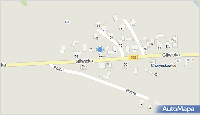 Sośnicowice, Gliwicka, 57, mapa Sośnicowice